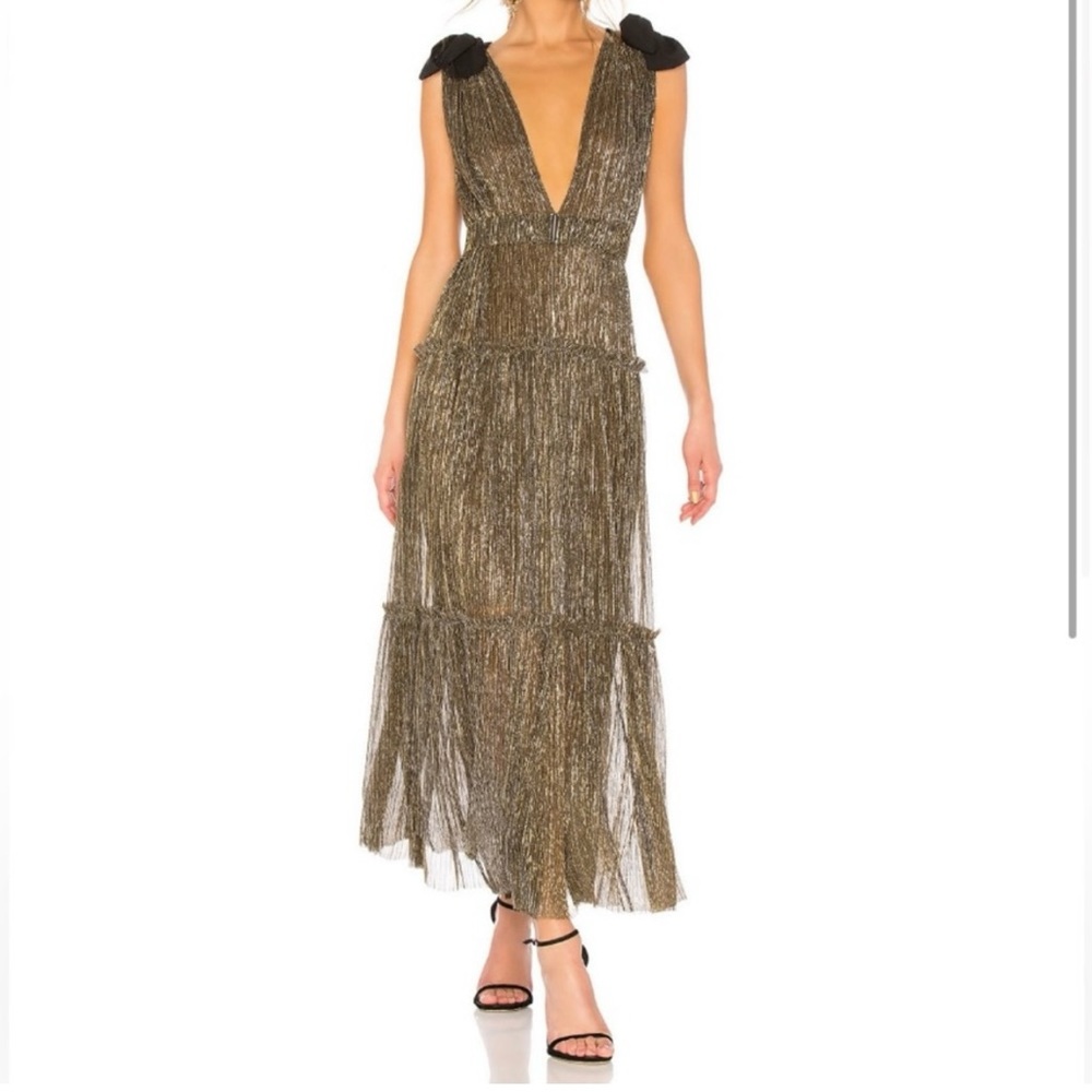 Sabina Musayev Ray Dress in Gold